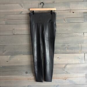 SPANX | Faux Leather Leggings High Waist Black Size XL Like New